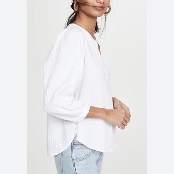 Abercrombie & Fitch Tops - Abercrombie & Fitch Top Tunic White Medium 100% Cotton Long Sleeve